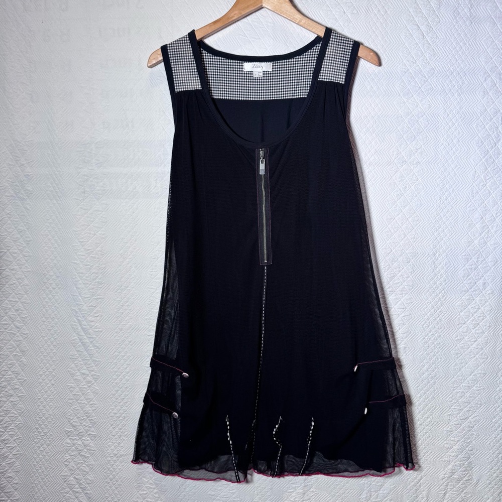 Zowy unique sleeveless black dress small